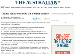 Trump takes over POTUS Twitter handle
